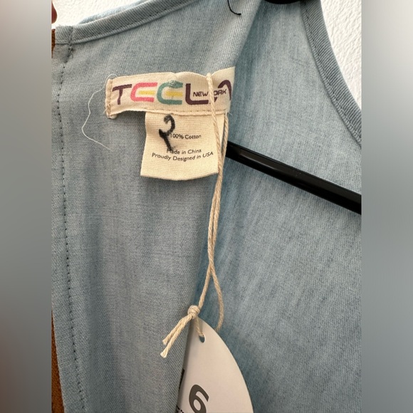 TCCLA Denim Web Star Patch dress Size 16 - Picture 6 of 7